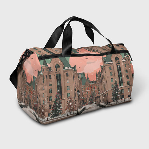 Спортивная сумка Новогодний Московский двор / 3D-принт – фото 1