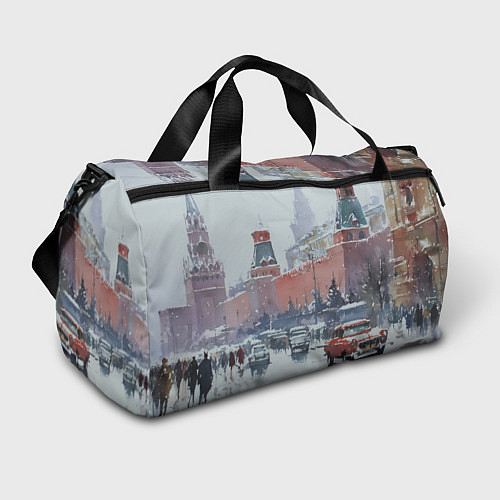 Спортивная сумка Старинная Москва - новый год / 3D-принт – фото 1