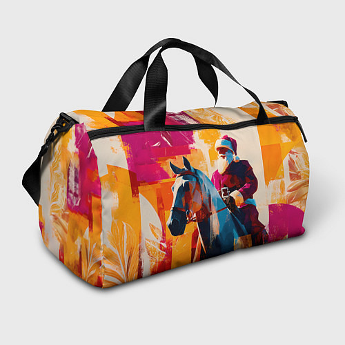 Спортивная сумка Дед Мороз на коне / 3D-принт – фото 1