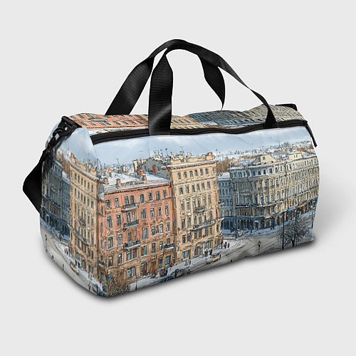 Спортивная сумка Зимняя улица Питера / 3D-принт – фото 1