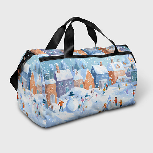 Спортивная сумка Предновогодний день во дворе / 3D-принт – фото 1