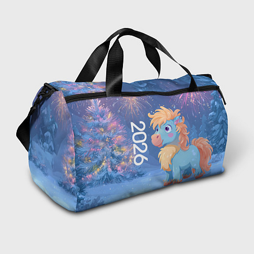 Спортивная сумка Милая лошадка 2026 / 3D-принт – фото 1