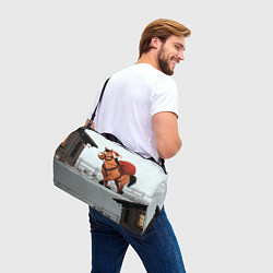 Сумки спортивные Лошадка везет новогодние подарки, цвет: 3D-принт — фото 2