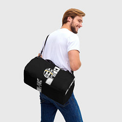 Сумки спортивные Ювентус геометрия белая, цвет: 3D-принт — фото 2