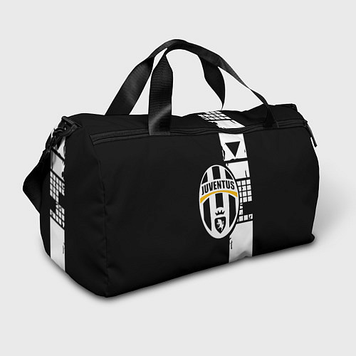 Спортивная сумка Ювентус геометрия белая / 3D-принт – фото 1