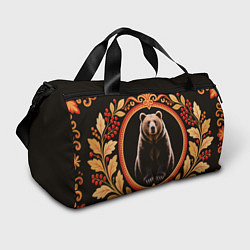 Спортивная сумка Медведь в орнаменте