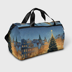 Сумки спортивные Новый год в старом городе, цвет: 3D-принт