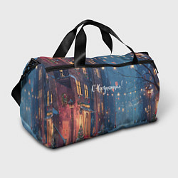 Сумки спортивные С наступающим новым годом, цвет: 3D-принт