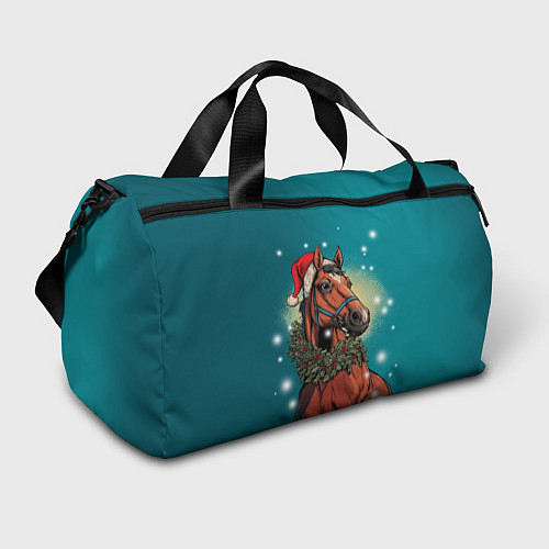 Спортивная сумка Конь в шапке / 3D-принт – фото 1