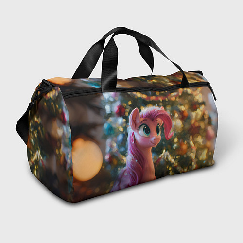 Спортивная сумка Милая лошадка с розовой гривой / 3D-принт – фото 1
