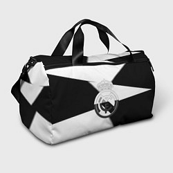 Сумки спортивные Реал Мадрид геометрия полосы, цвет: 3D-принт