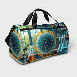 Сумки спортивные Вирус в лаборатории, цвет: 3D-принт