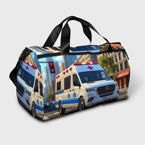 Спортивная сумка Машина скорой помощи / 3D-принт – фото 1