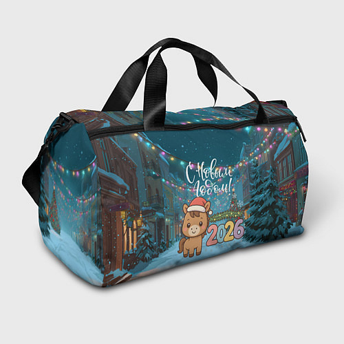 Спортивная сумка Новогодняя лошадка 2026 год / 3D-принт – фото 1