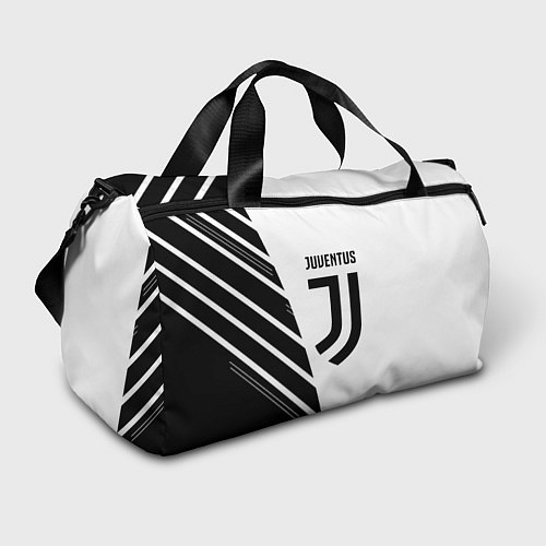 Спортивная сумка Ювентус полосы геометрия текстура / 3D-принт – фото 1