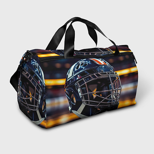 Спортивная сумка Хоккеный шлем в свете арены / 3D-принт – фото 1