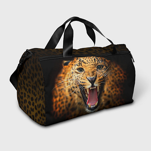 Спортивная сумка Рык леопарда / 3D-принт – фото 1
