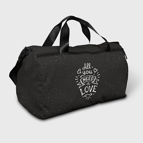 Спортивная сумка Любовь надпись / 3D-принт – фото 1
