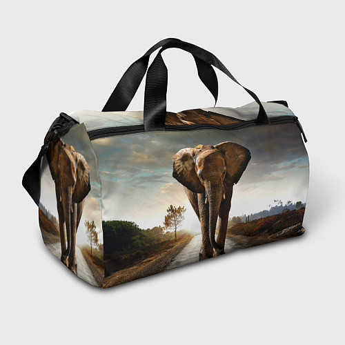 Спортивная сумка Дикий слон / 3D-принт – фото 1