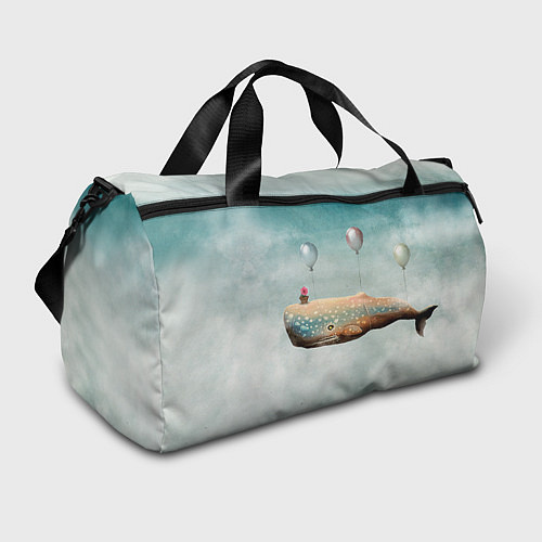 Спортивная сумка Летящий кит / 3D-принт – фото 1