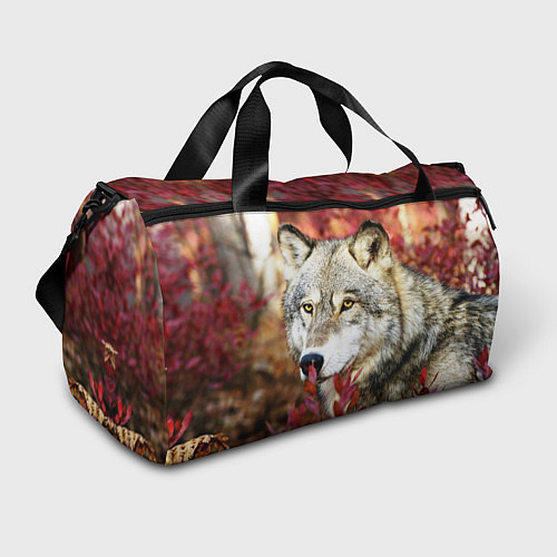 Спортивная сумка Волк в кустах / 3D-принт – фото 1