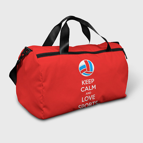 Спортивная сумка Keep Calm & Love Volleyball / 3D-принт – фото 1