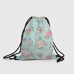 Рюкзак-мешок Цветы ретро 1, цвет: 3D-принт