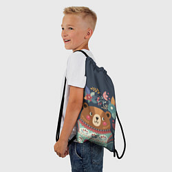 Рюкзак-мешок Осенний медведь, цвет: 3D-принт — фото 2