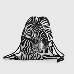 Рюкзак-мешок Полосатая зебра, цвет: 3D-принт