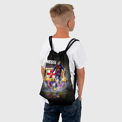 Рюкзак-мешок Messi FCB цвета 3D-принт — фото 2