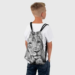 Рюкзак-мешок Милый лев, цвет: 3D-принт — фото 2