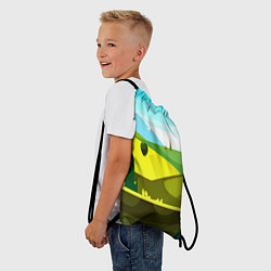 Рюкзак-мешок Летние поля, цвет: 3D-принт — фото 2