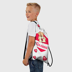 Рюкзак-мешок Влюбленная Полина, цвет: 3D-принт — фото 2