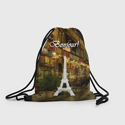 Рюкзак-мешок Bonjour - Paris, цвет: 3D-принт