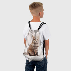 Рюкзак-мешок Снежная лисица, цвет: 3D-принт — фото 2