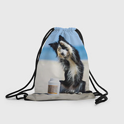 Рюкзак-мешок Песик на пляже, цвет: 3D-принт