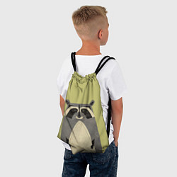 Рюкзак-мешок Дедушка енот, цвет: 3D-принт — фото 2