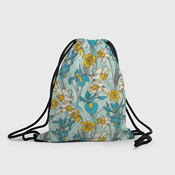 Рюкзак-мешок Цветущий ирис, цвет: 3D-принт