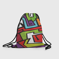 Рюкзак-мешок Цветные граффити, цвет: 3D-принт
