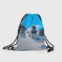 Рюкзак-мешок Волчья охота, цвет: 3D-принт