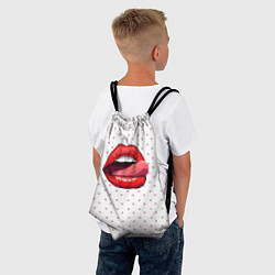 Рюкзак-мешок Губы, цвет: 3D-принт — фото 2