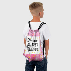 Рюкзак-мешок Лучший учитель, цвет: 3D-принт — фото 2