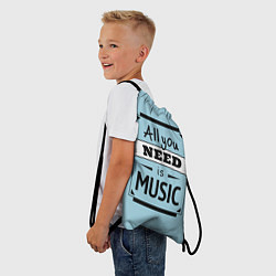 Рюкзак-мешок All you need is music, цвет: 3D-принт — фото 2