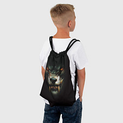 Рюкзак-мешок Оскал волка, цвет: 3D-принт — фото 2