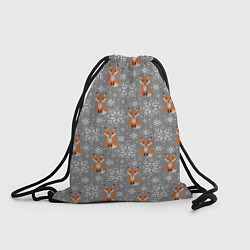 Рюкзак-мешок Зимние лисицы, цвет: 3D-принт