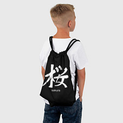 Рюкзак-мешок Symbol Sakura: Hieroglyph, цвет: 3D-принт — фото 2
