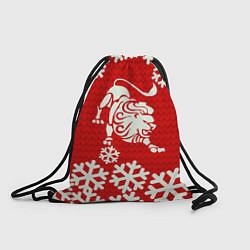 Рюкзак-мешок Зимний Лев, цвет: 3D-принт