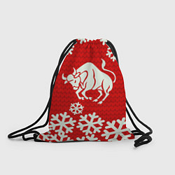 Рюкзак-мешок Зимний Телец, цвет: 3D-принт