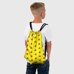 Рюкзак-мешок 8 bit yellow love, цвет: 3D-принт — фото 2