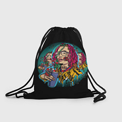 Рюкзак-мешок Lil Pump: Street Art, цвет: 3D-принт